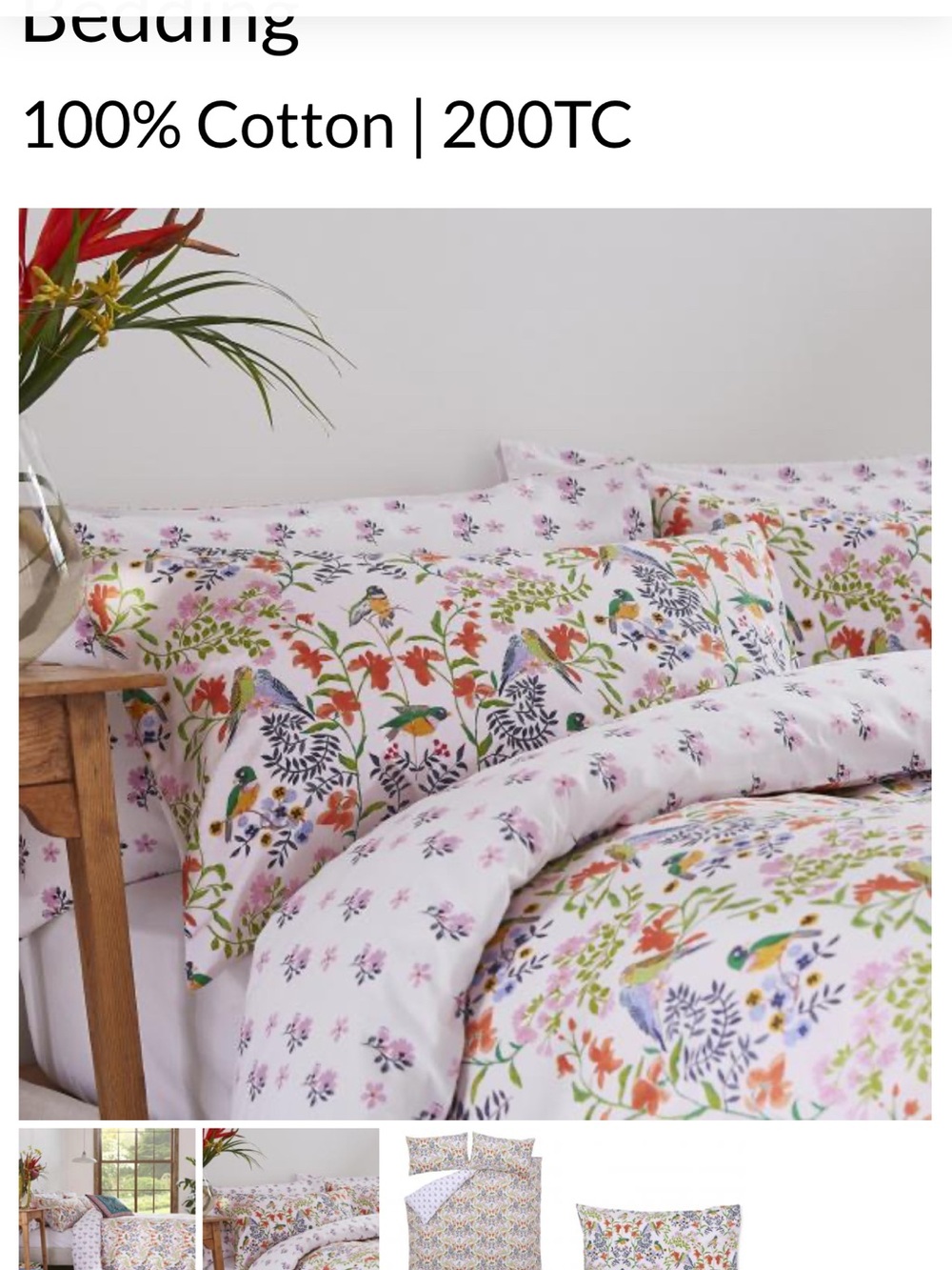 2 Cath Kidston London "Paper Birds" standard pillow shams